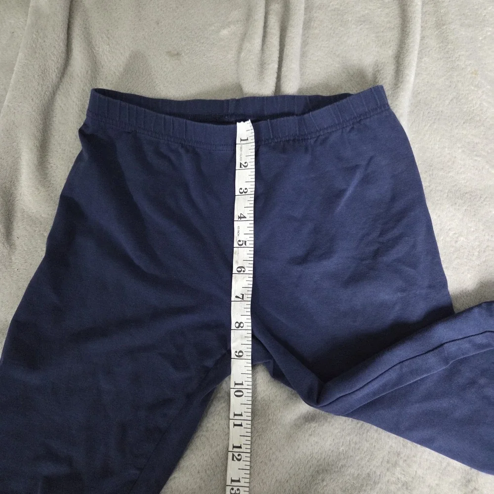 Polo Ralph Lauren Girls Size Large Elastic Waist Pull On Leggings Blue White
